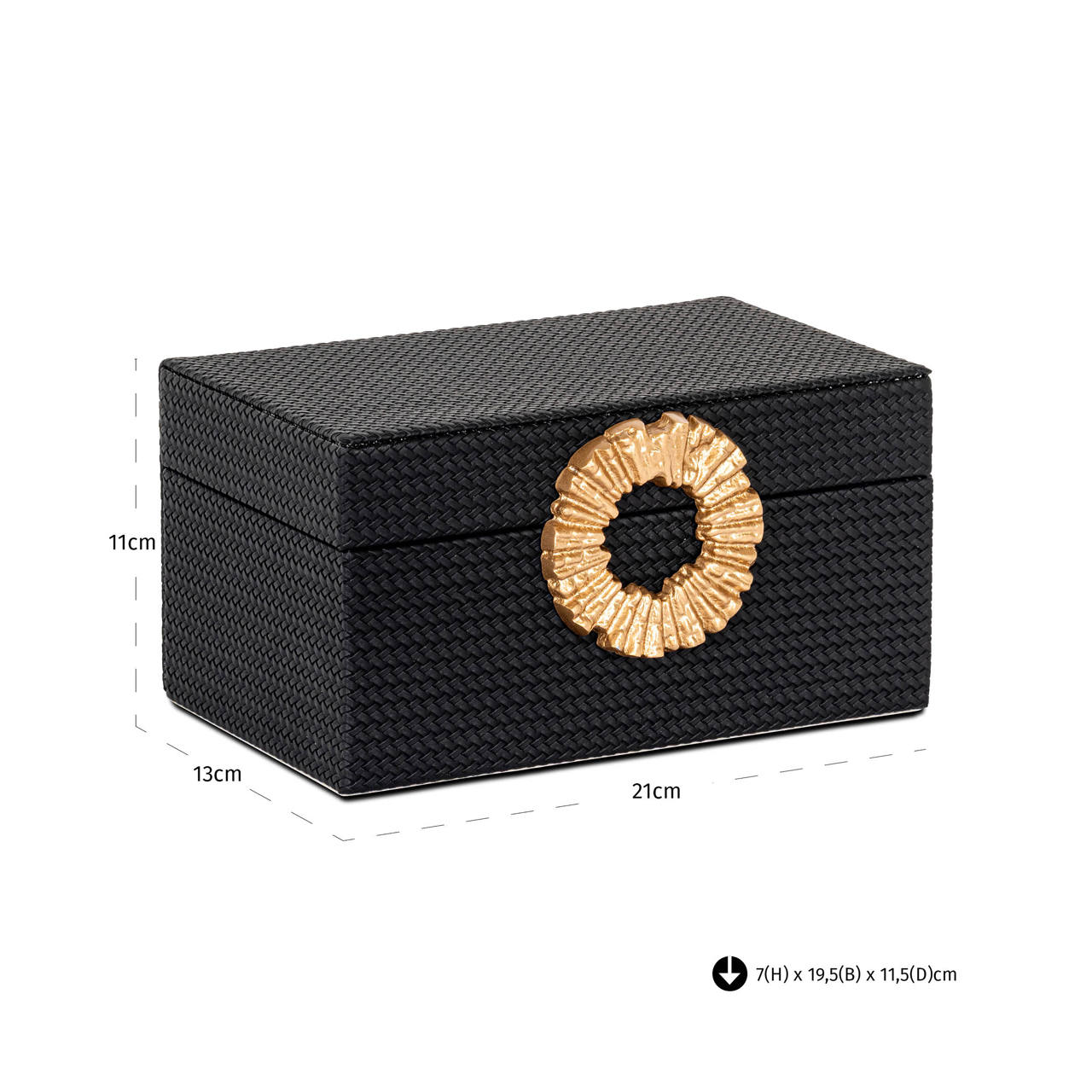 Opbergdoos Amal black/gold small - Afbeelding 8