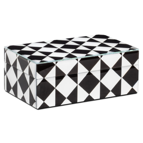 Opbergdoos Silas black/white small