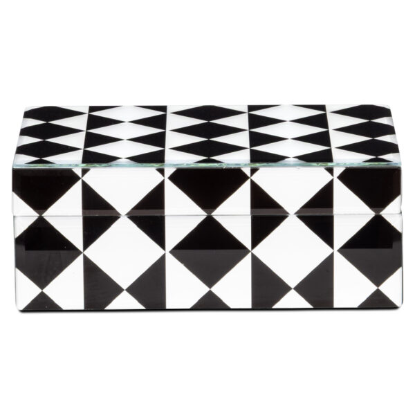 Opbergdoos Silas black/white small