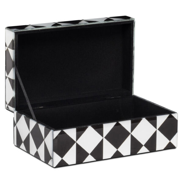 Opbergdoos Silas black/white small