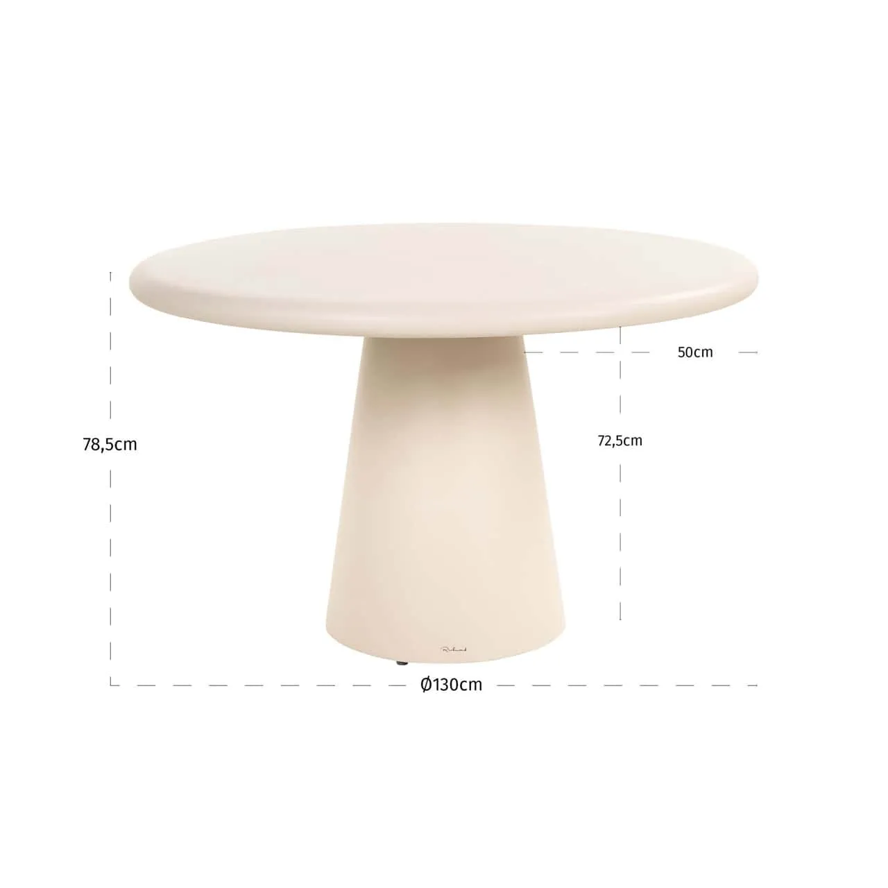 Outdoor Eettafel Urban Bloom sandstone 130Ø