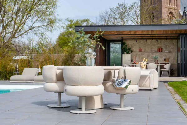 Outdoor Eettafel Urban Bloom sandstone 130Ø