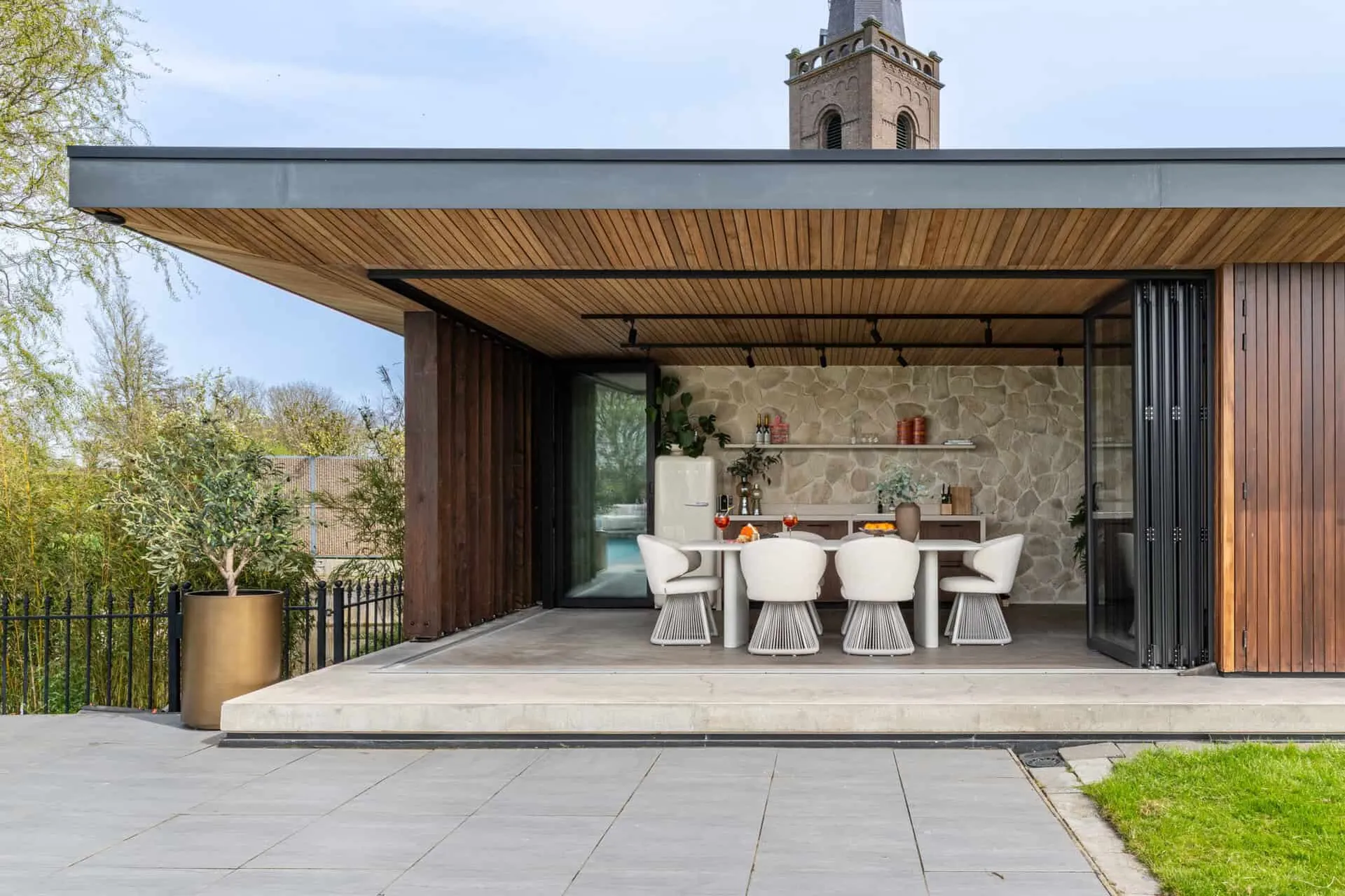 Outdoor eettafel Senza licht beige 220