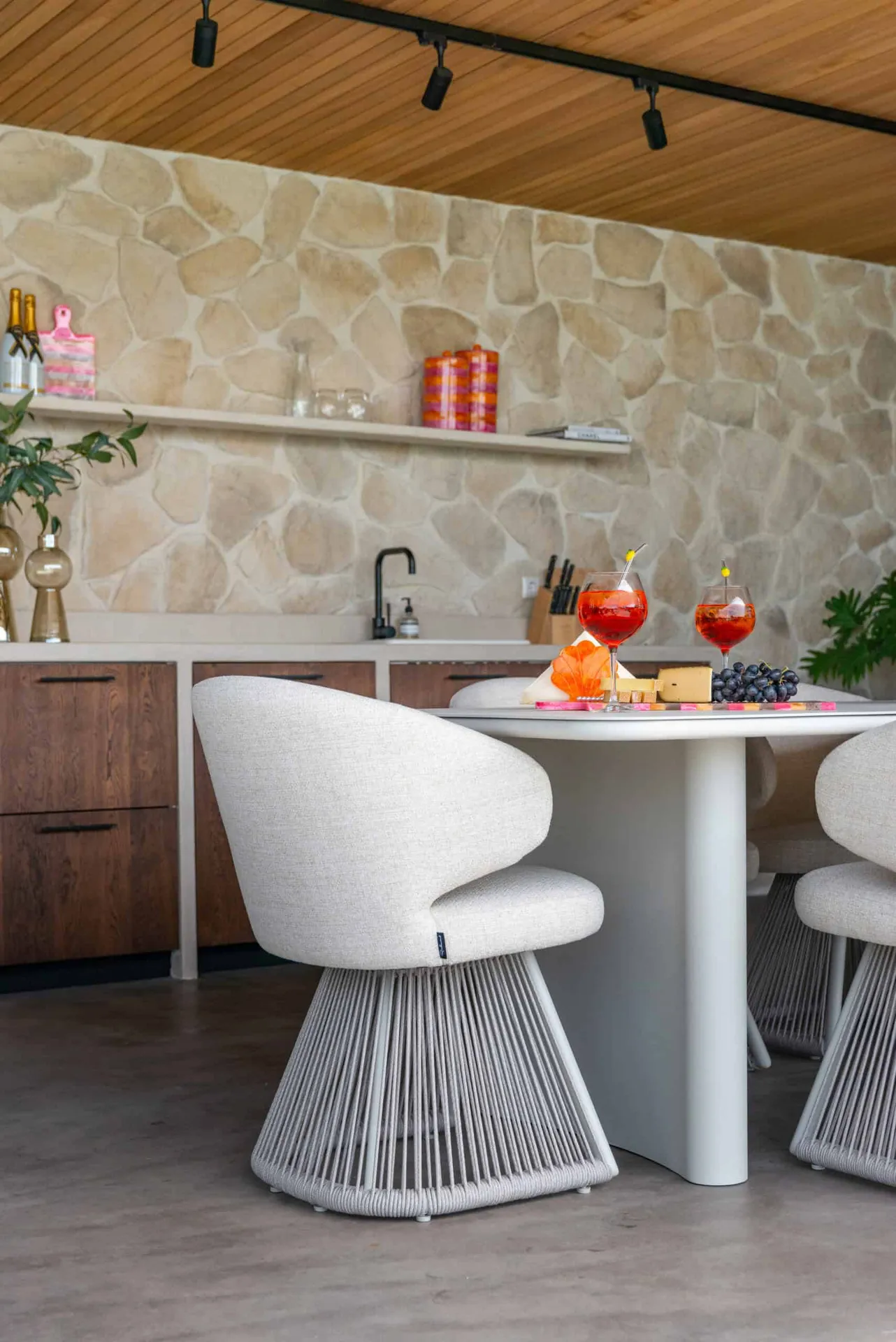 Outdoor eettafel Senza licht beige 220