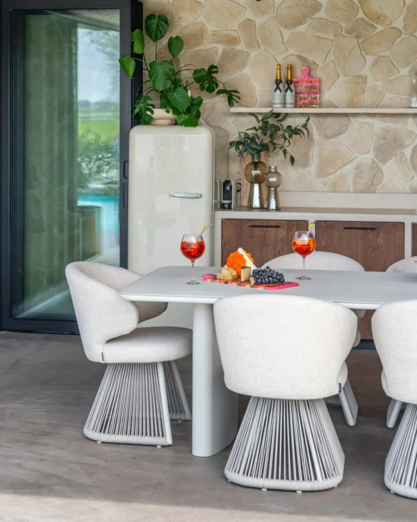 Outdoor eettafel Senza licht beige 220