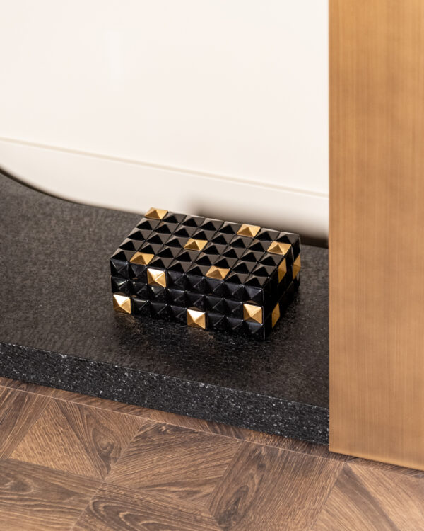 Opbergdoos Velicia black/gold