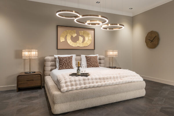 Bed Obidis natural linear 180x210 (mattress size (excl.) with storage