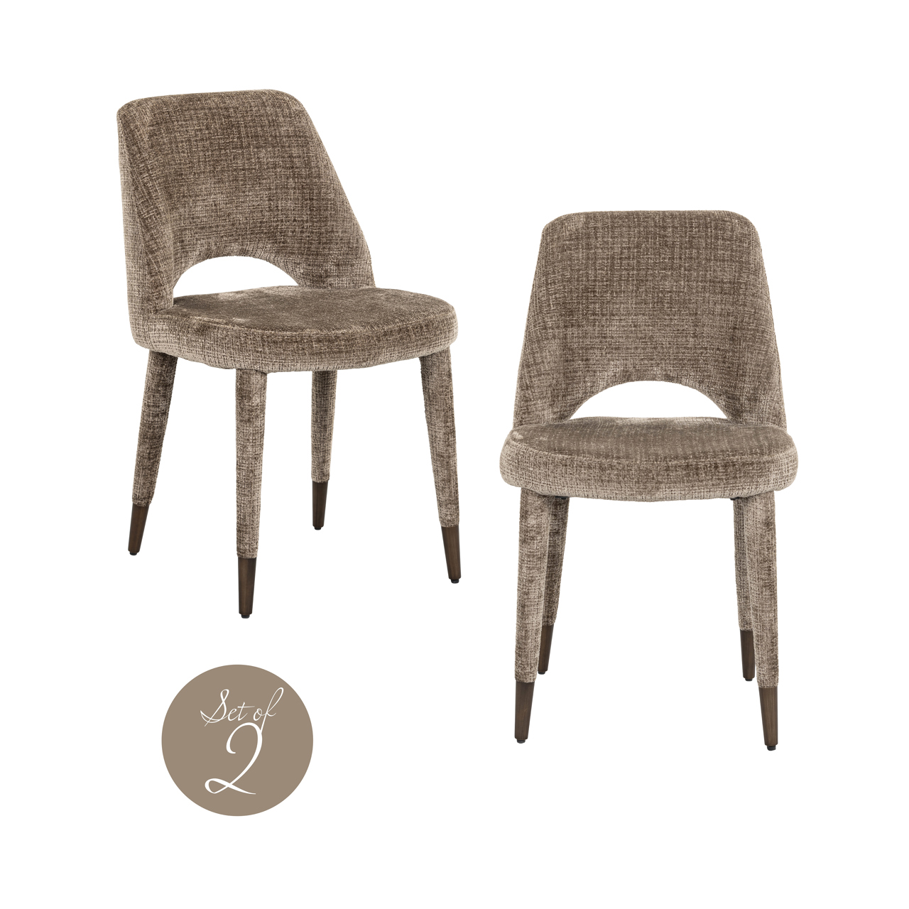 Eetkamerstoel Cecilia niagara stone fire retardant (Set of 2)