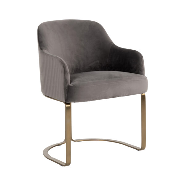 Eetkamerstoel Hadley stone velvet