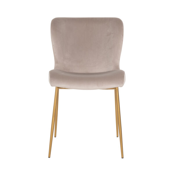 Eetkamerstoel Odessa khaki velvet fire retardant (Set of 2)