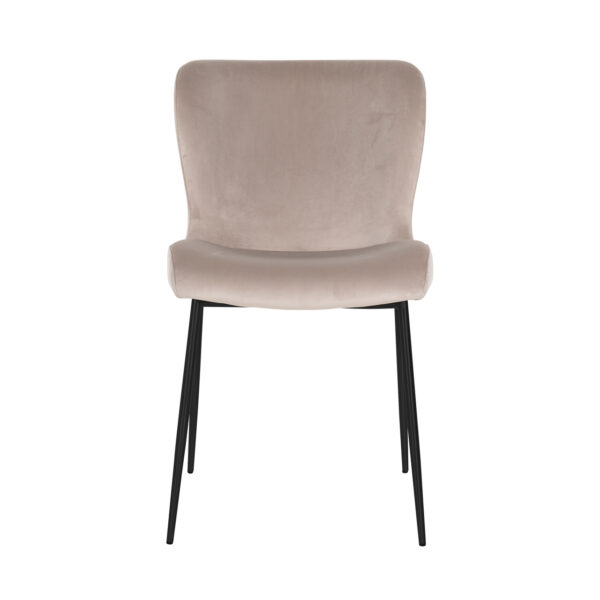 Eetkamerstoel Darby khaki velvet fire retardant (Set of 2)