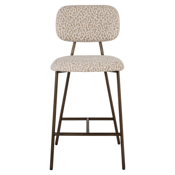 Counterstoel Xenia beige leopard fire retardant (Set of 2)