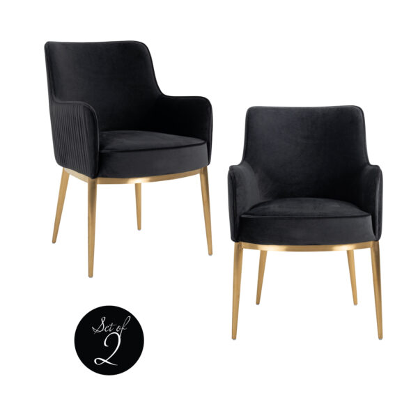 Eetkamerstoel Breeze quartz anthracite fire retardant (Set of 2)