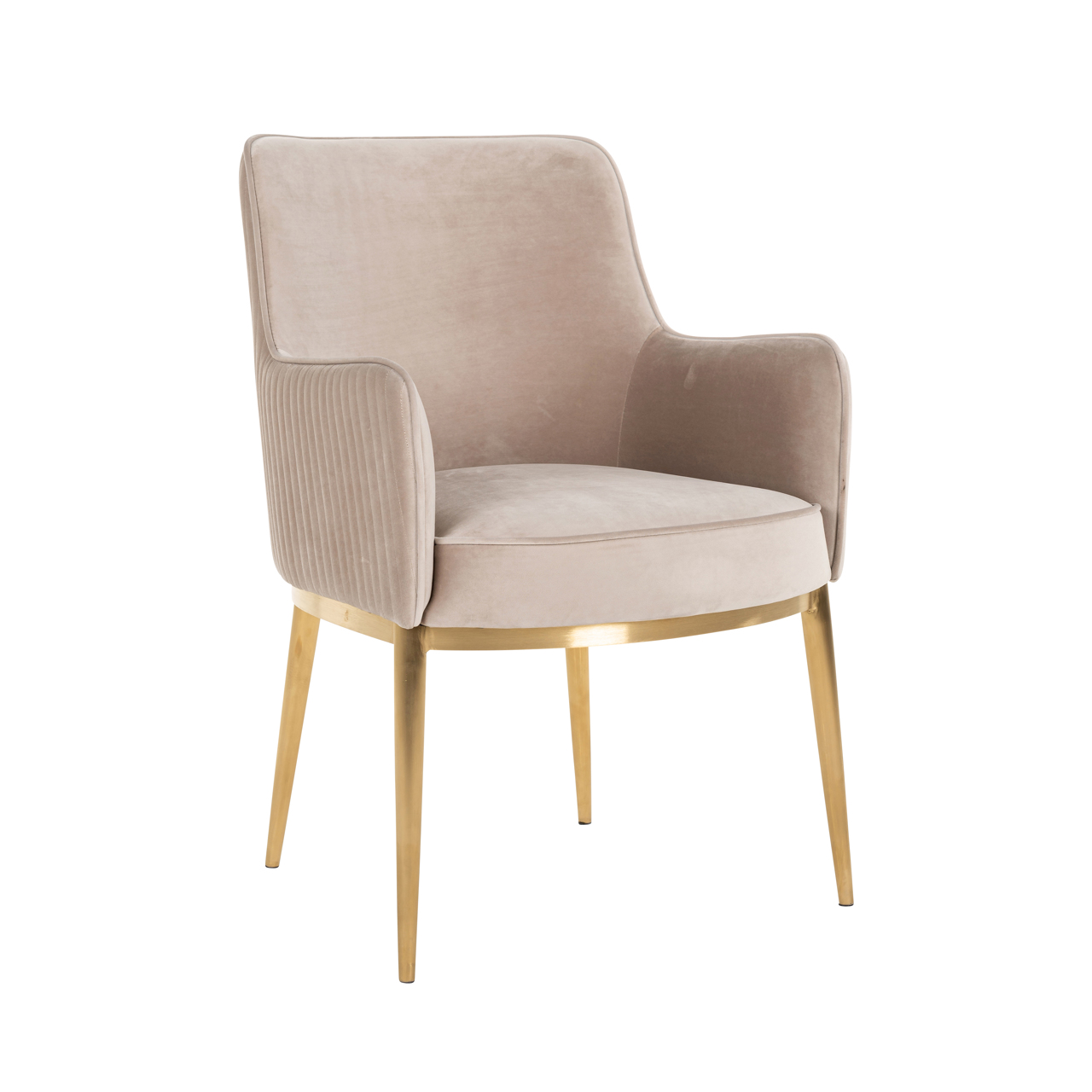 Eetkamerstoel Breeze khaki velvet fire retardant (Set of 2) - Afbeelding 2