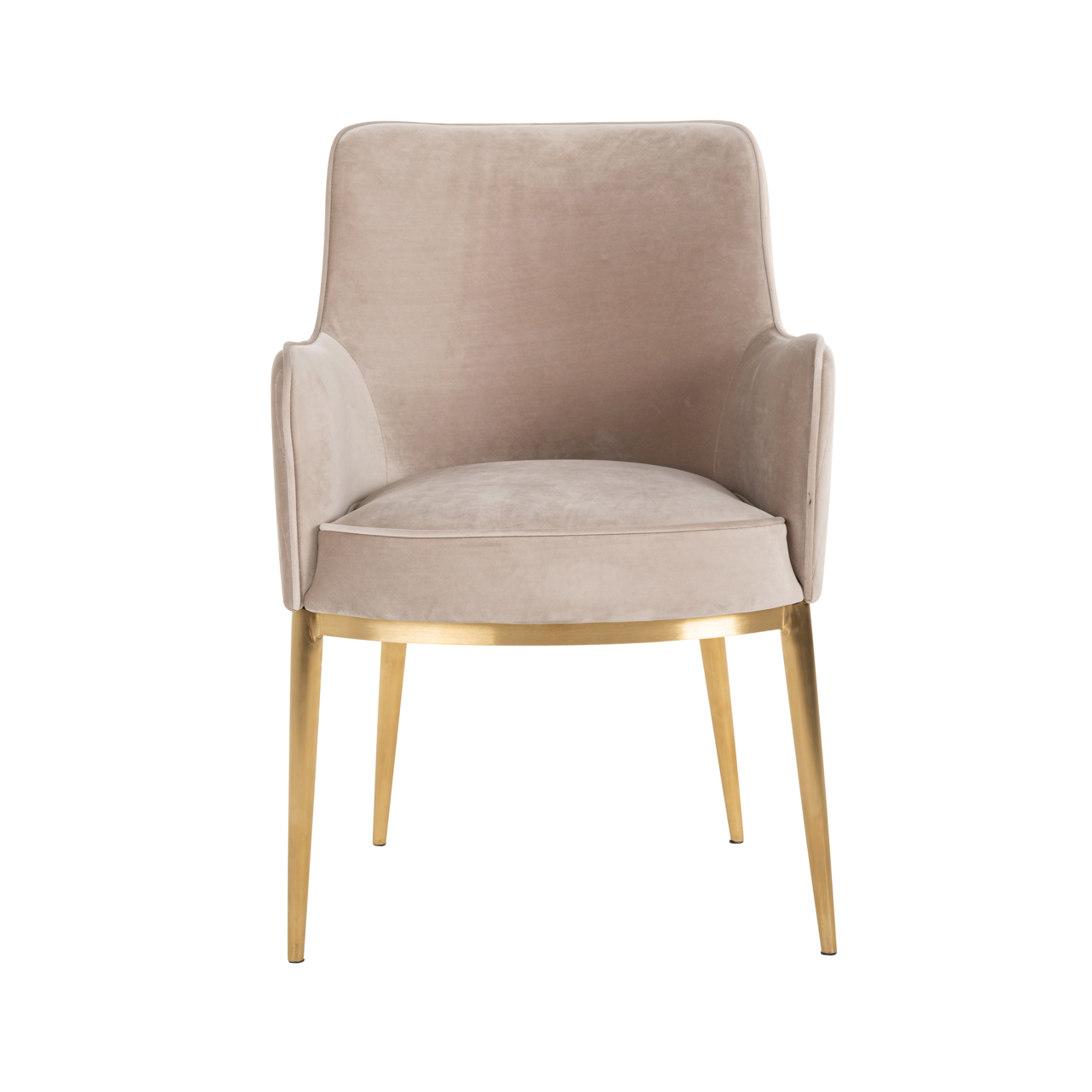 Eetkamerstoel Breeze khaki velvet fire retardant (Set of 2) - Afbeelding 5