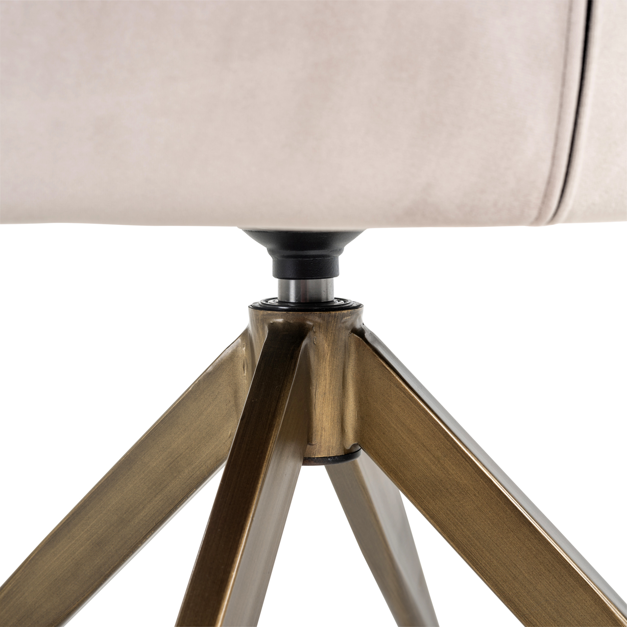Eetkamerstoel Aline khaki velvet swivel fire retardant - Afbeelding 7