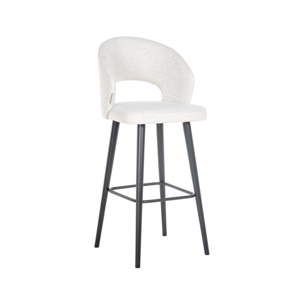 Barstoel Savoy white bouclé
