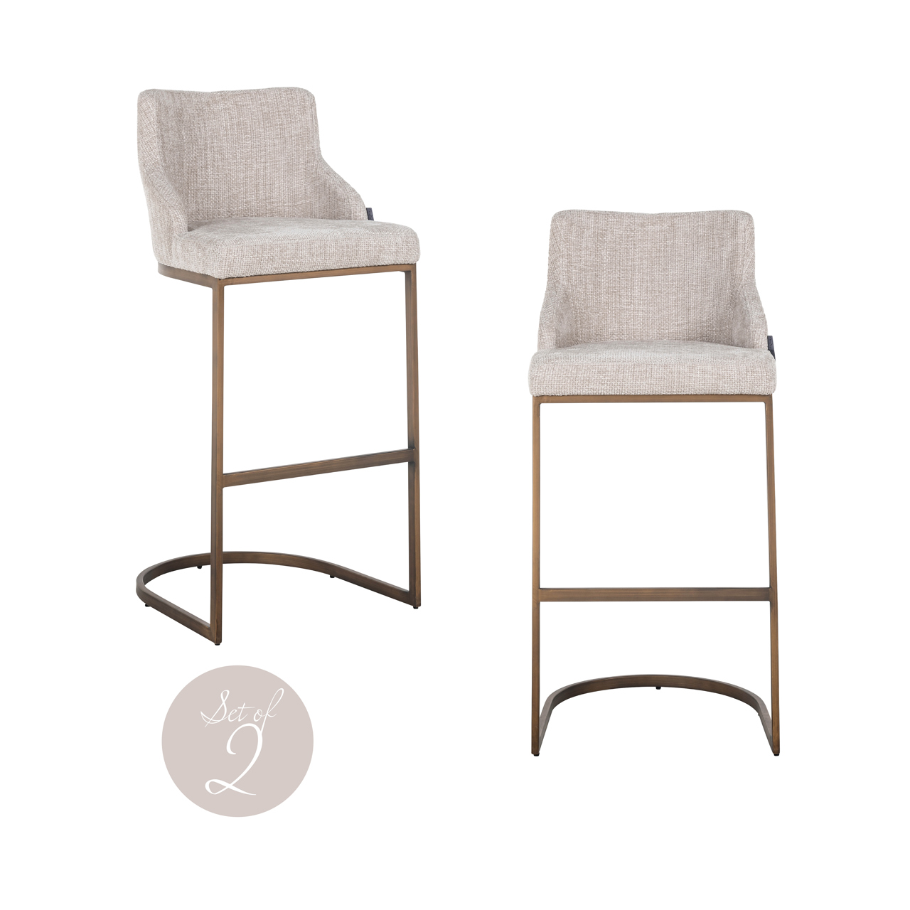 Barstoel Bolton natural renegade (Set of 2)