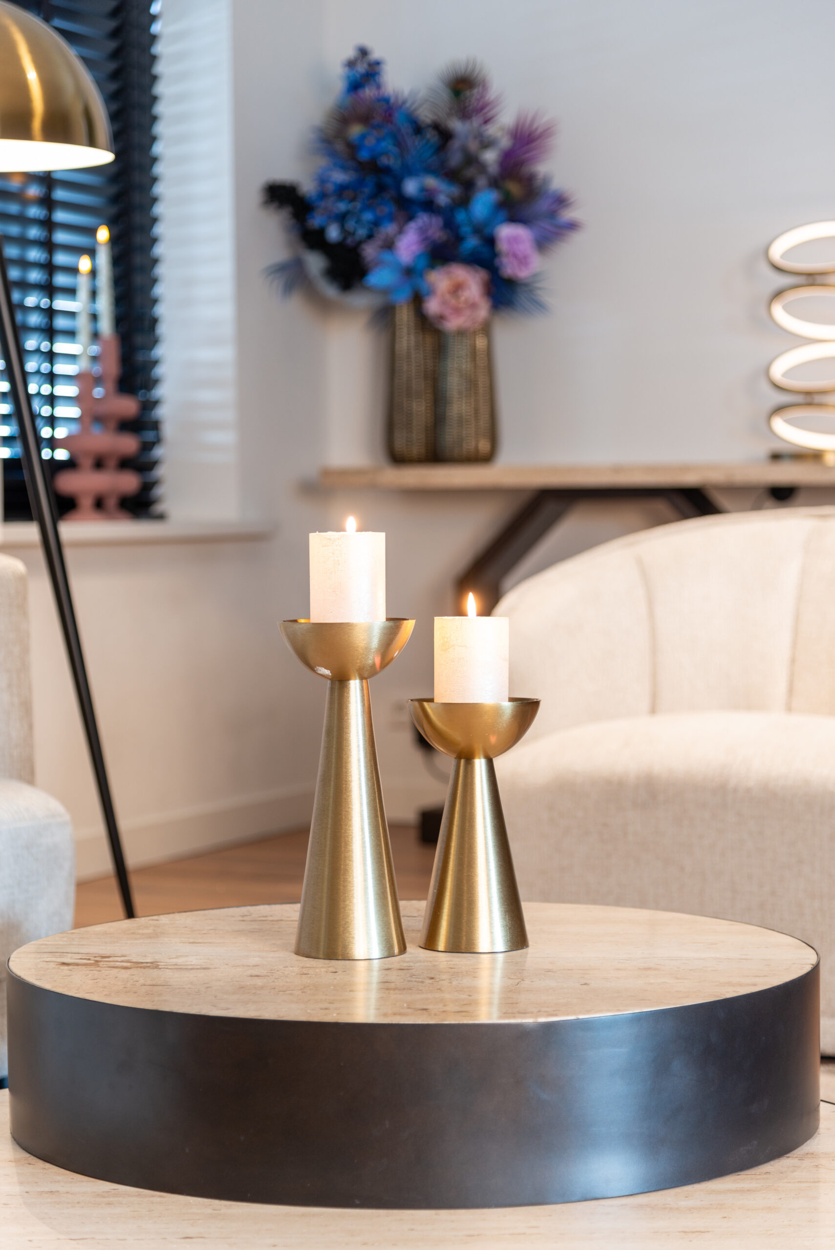 Tafellamp Jaimin brushed gold - Afbeelding 8