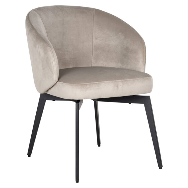 Eetkamerstoel Amphara khaki velvet fire retardant