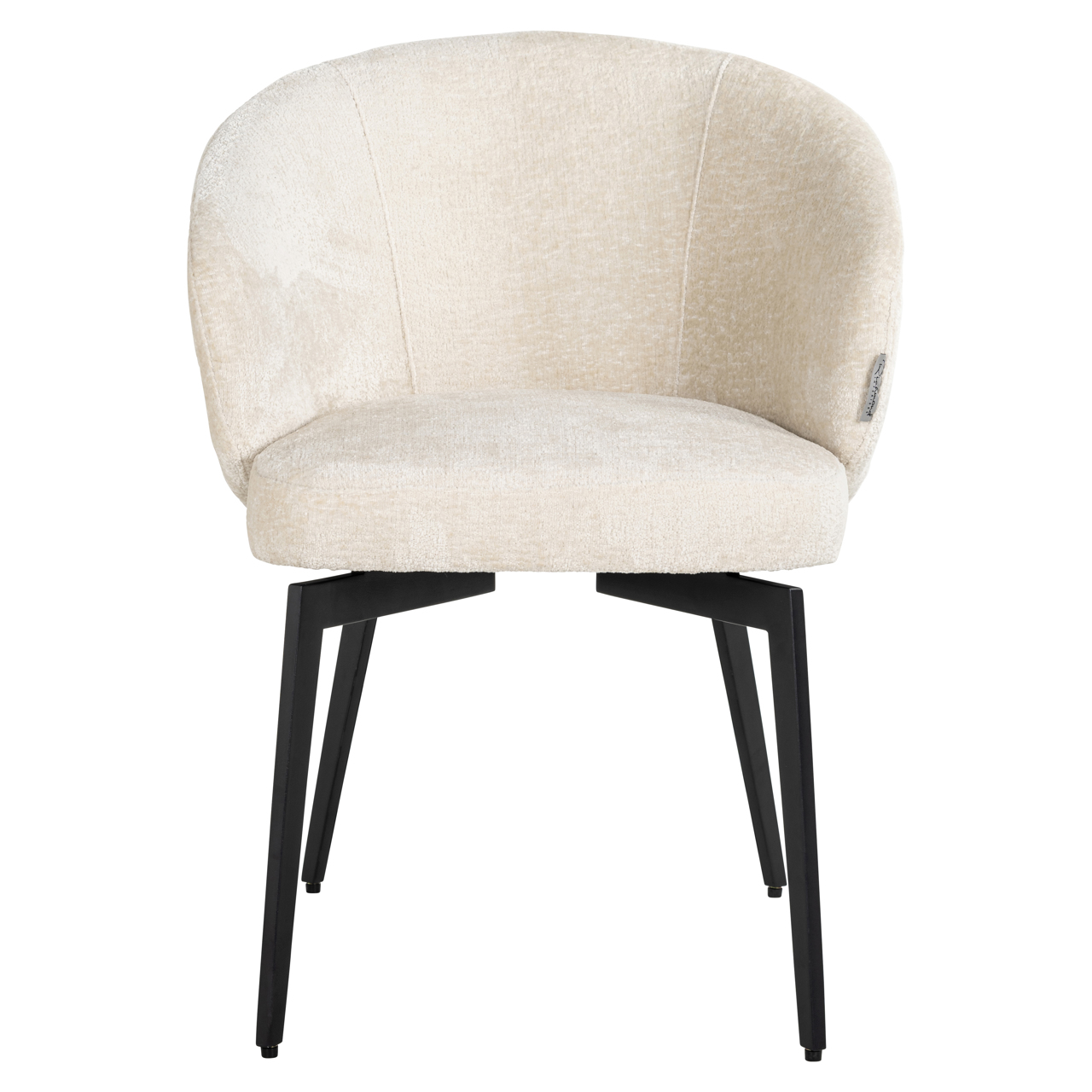 Eetkamerstoel Amphara FR white chenille fire retardant - Afbeelding 5