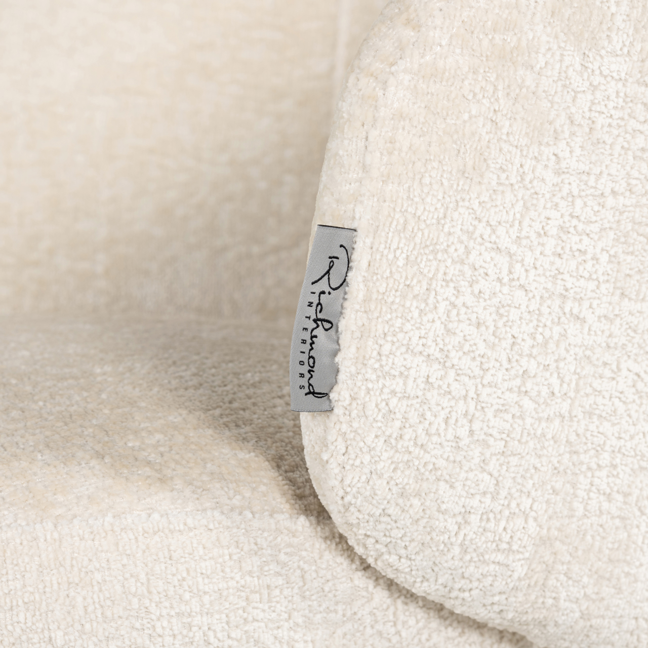 Eetkamerstoel Amphara FR white chenille fire retardant - Afbeelding 6