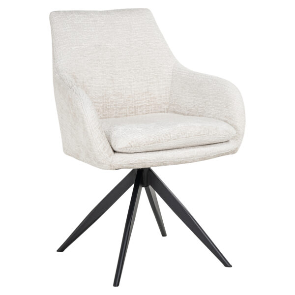 Eetkamerstoel Lisonne cream fusion swivel
