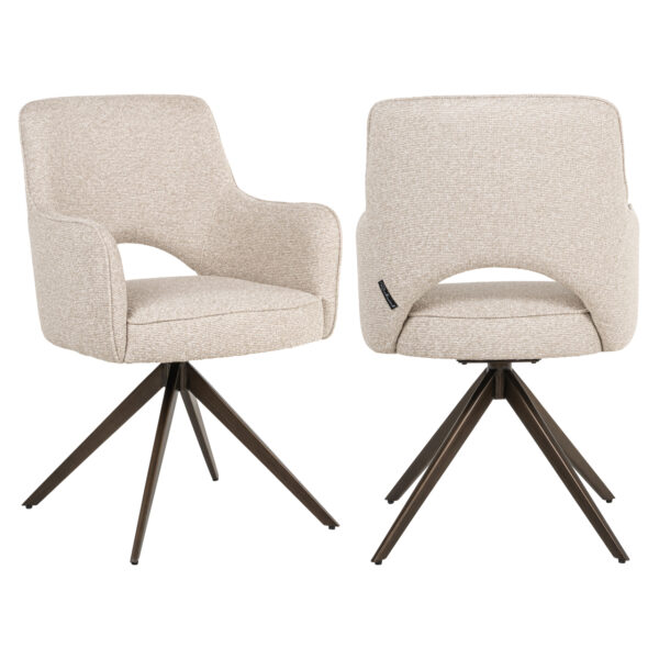 Eetkamerstoel Ginerva biscotti swivel