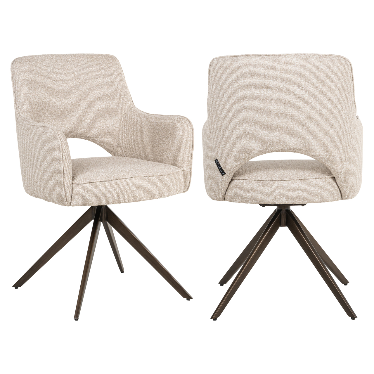 Eetkamerstoel Ginerva biscotti swivel