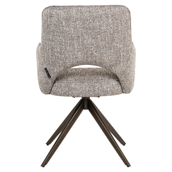 Eetkamerstoel Ginerva earth tweed swivel