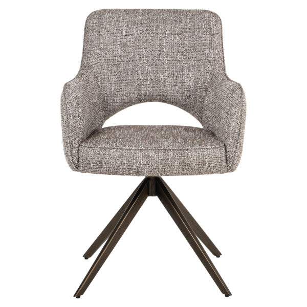 Eetkamerstoel Ginerva earth tweed swivel