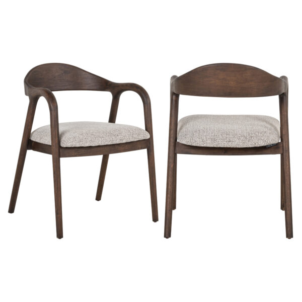 Eetkamerstoel Mihara mocca fancy fire retardant