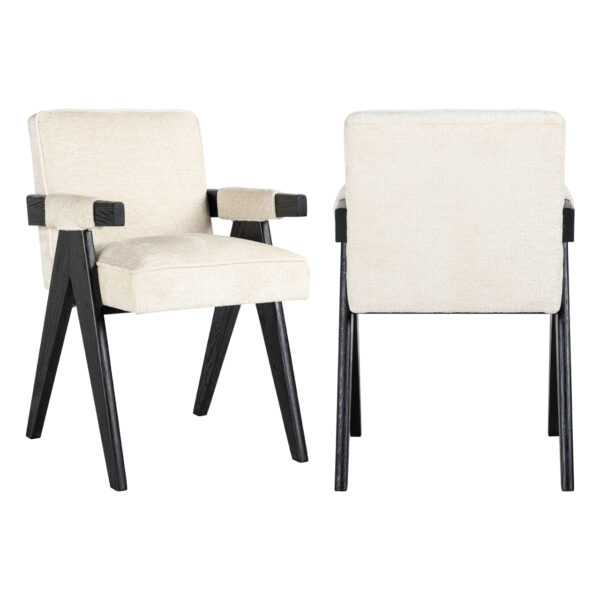 Eetkamerstoel Cooper white chenille