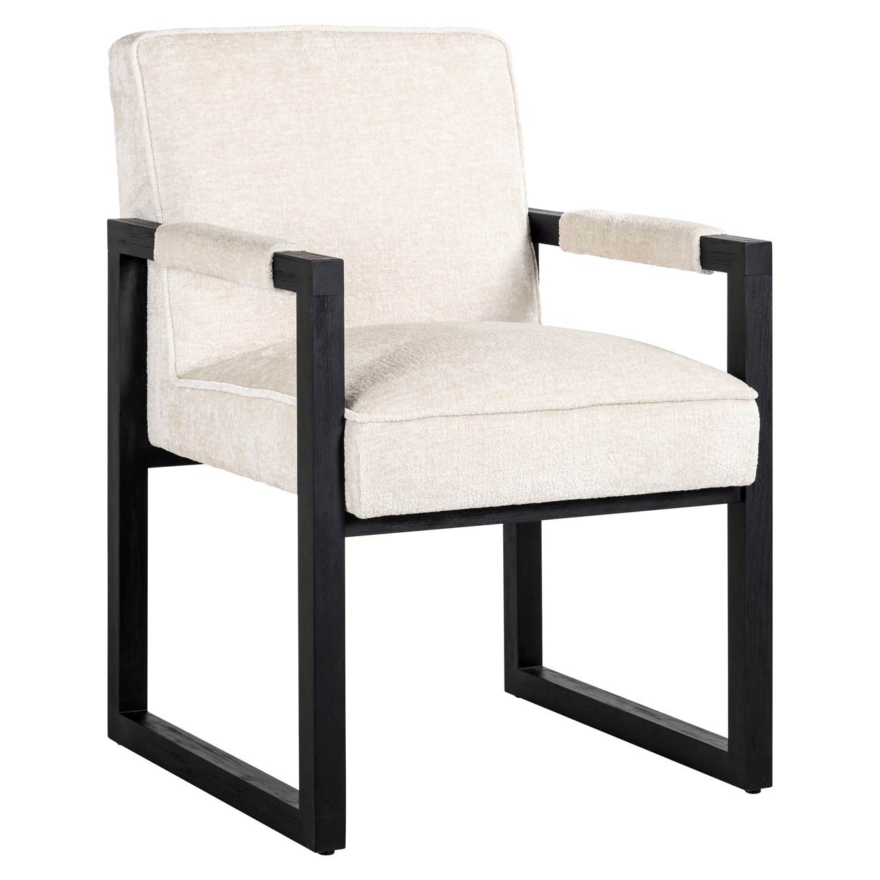 Eetkamerstoel Beck white chenille - Afbeelding 2
