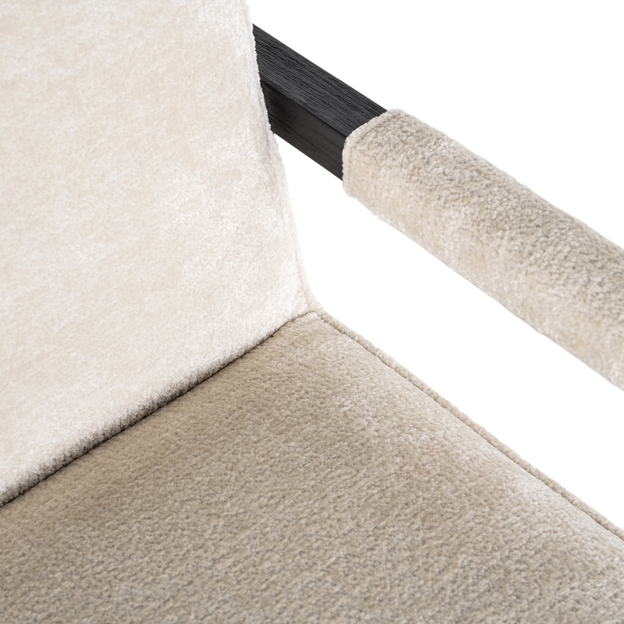 Eetkamerstoel Beck white chenille - Afbeelding 7
