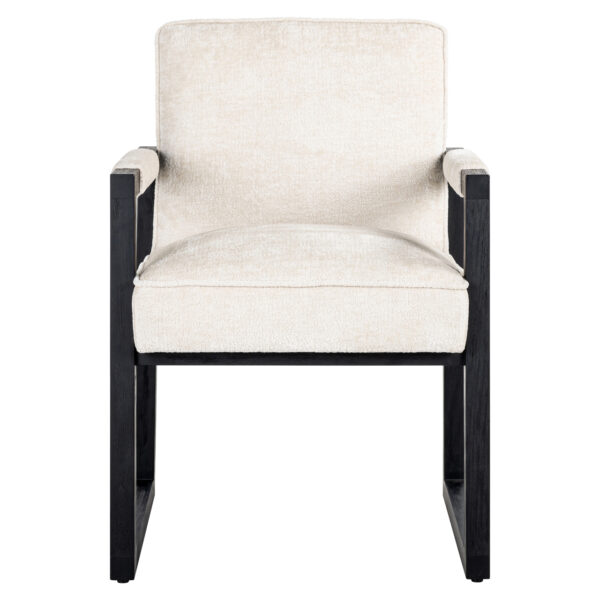 Eetkamerstoel Beck white chenille