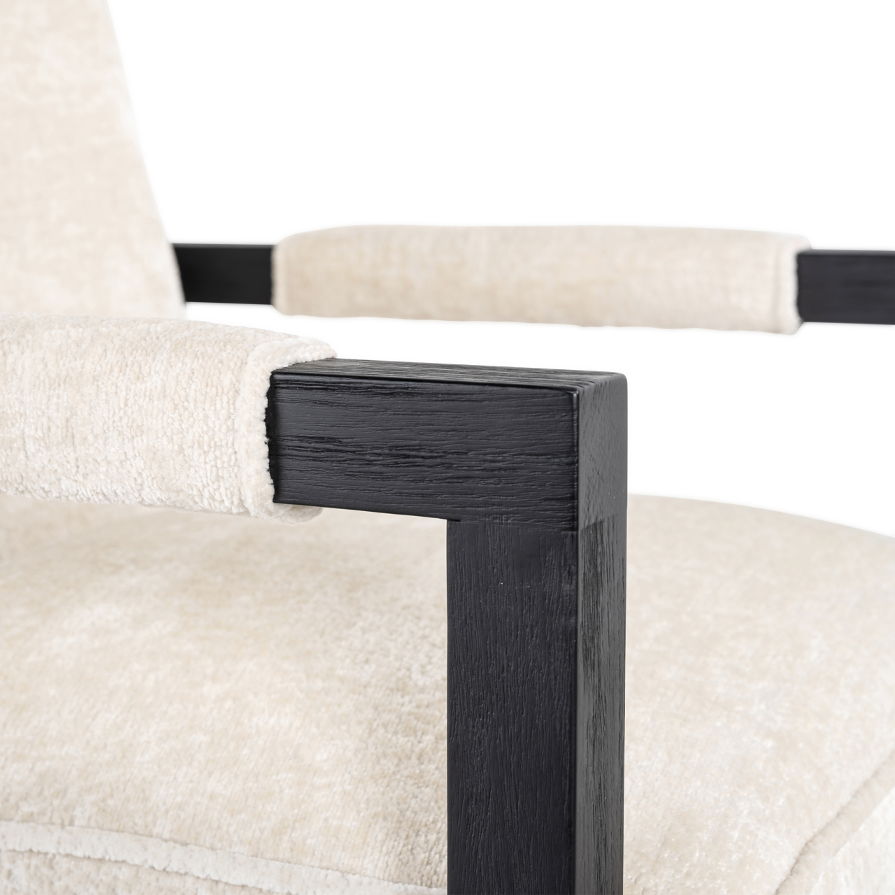 Eetkamerstoel Beck white chenille - Afbeelding 6