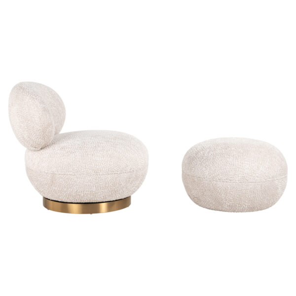 Poef & Voetenbank Jace lovely cream