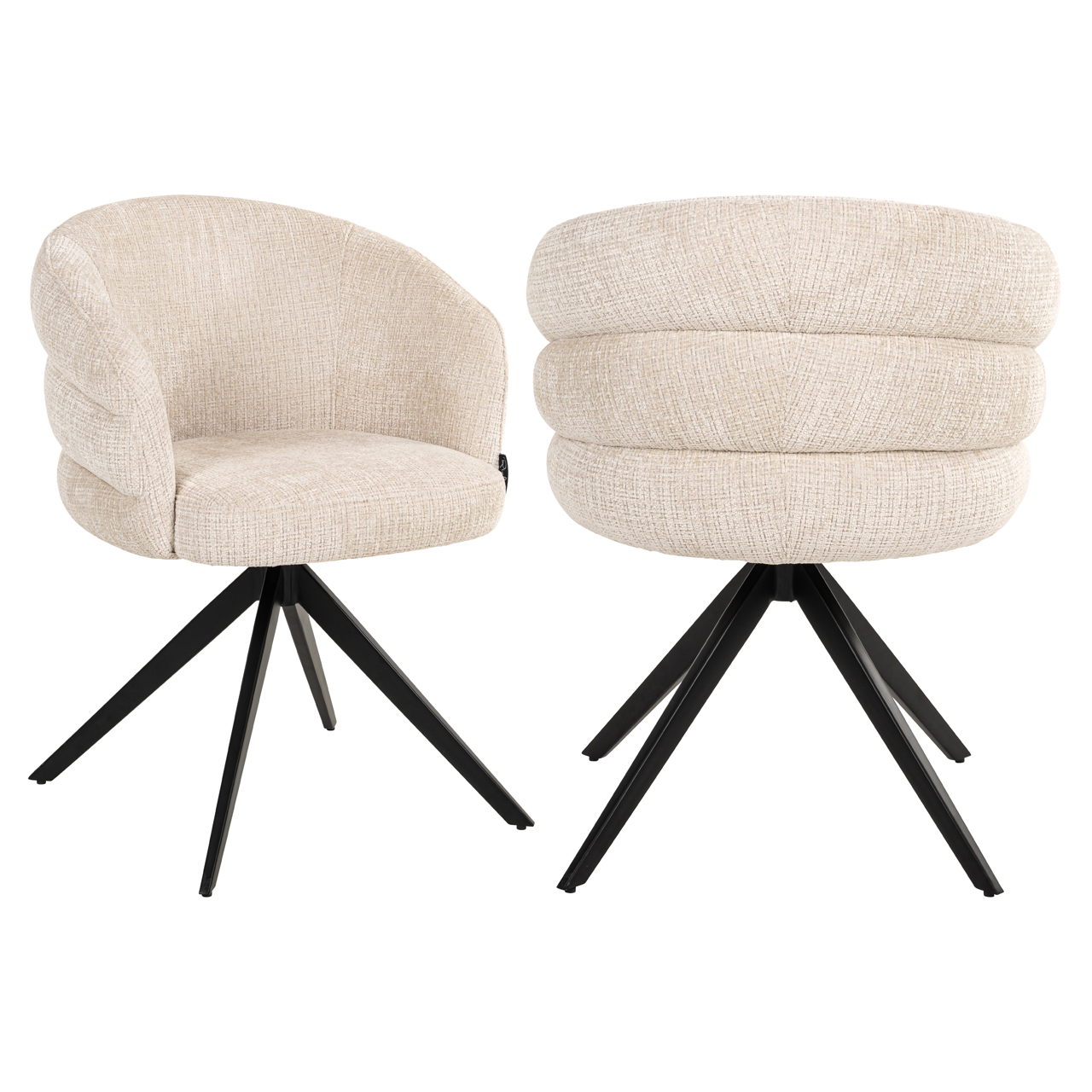 Eetkamerstoel Serenity niagara beige swivel fire retardant