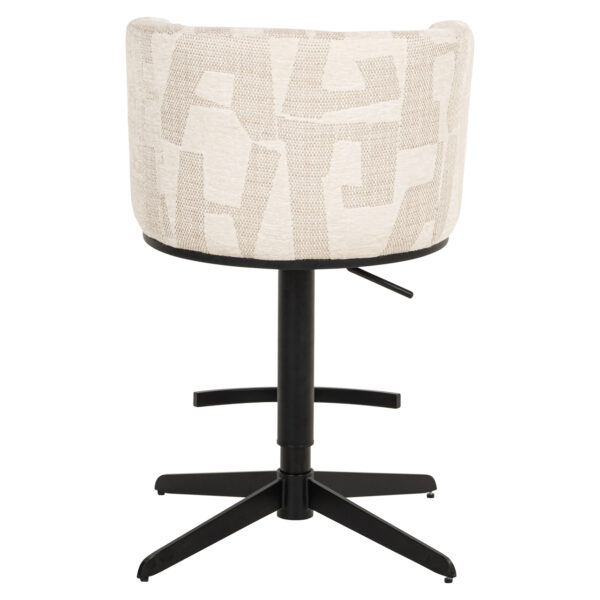 Barstoel Cheyenne beige graffic swivel