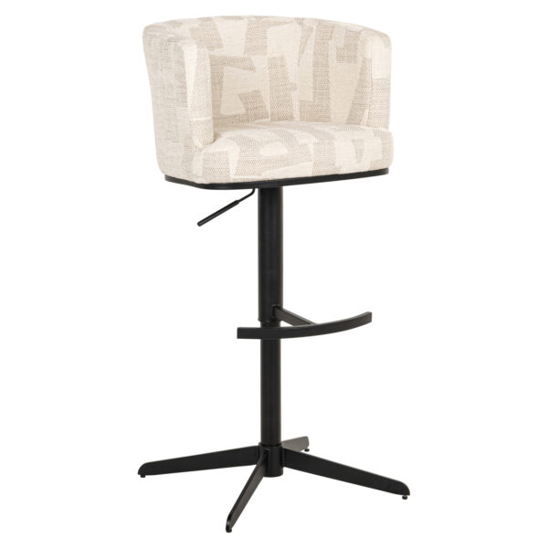 Barstoel Cheyenne beige graffic swivel