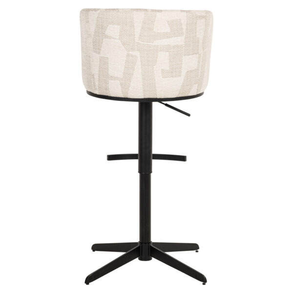 Barstoel Cheyenne beige graffic swivel