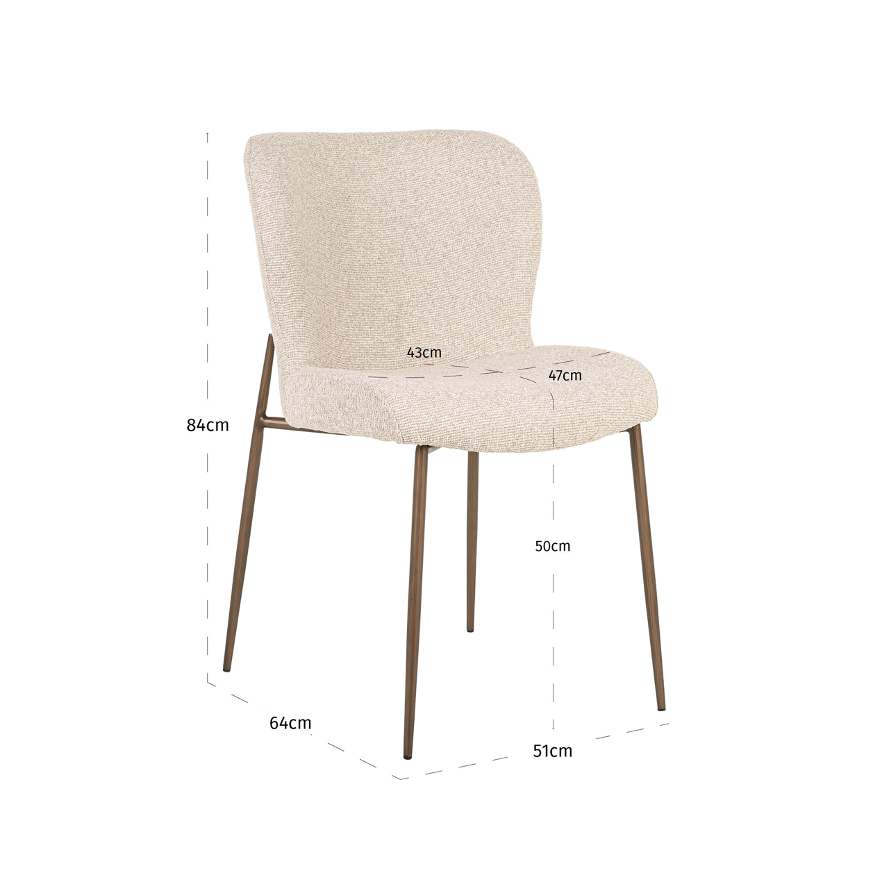 Eetkamerstoel Odarby biscotti (Set of 2) - Afbeelding 9