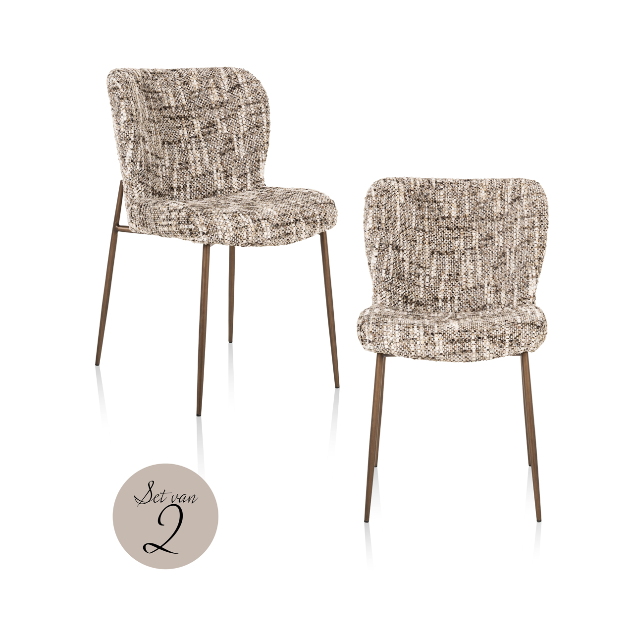 Eetkamerstoel Odarby brown omara (Set of 2)