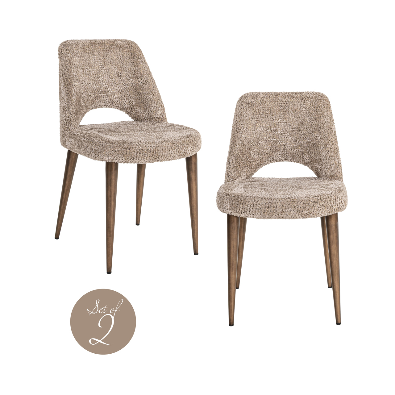 Eetkamerstoel Delphine lovely nature fire retardant (Set of 2)