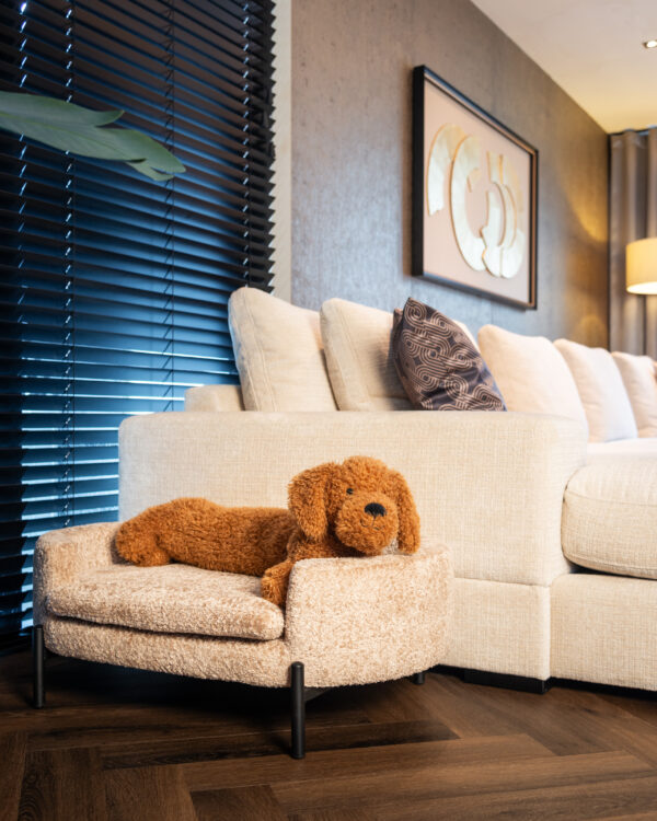 Hondenbed Dolly beige blockweave