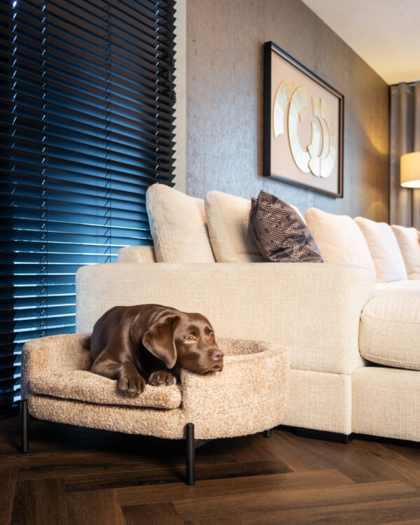 Hondenbed Dolly beige blockweave