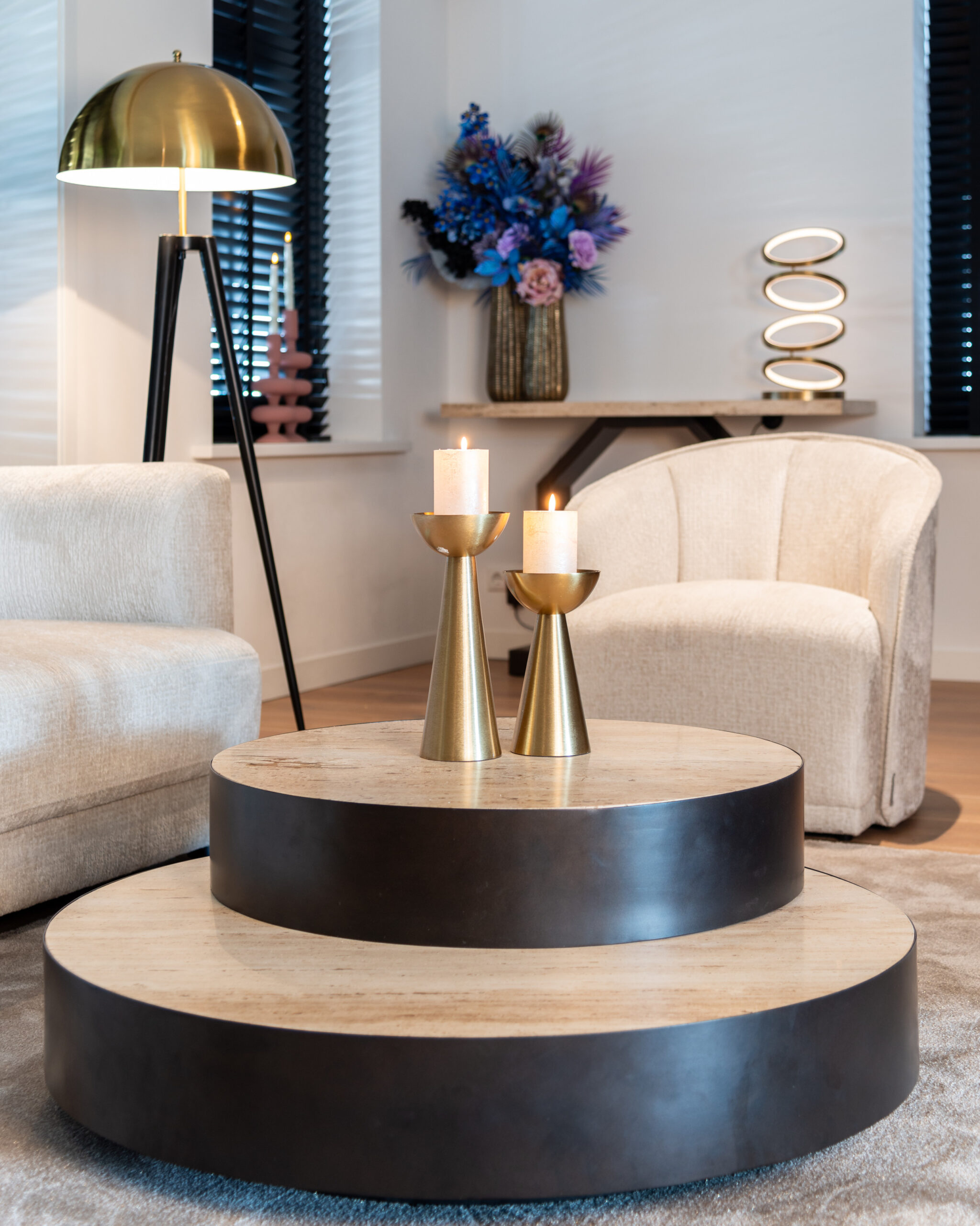 Tafellamp Jaimin brushed gold - Afbeelding 6
