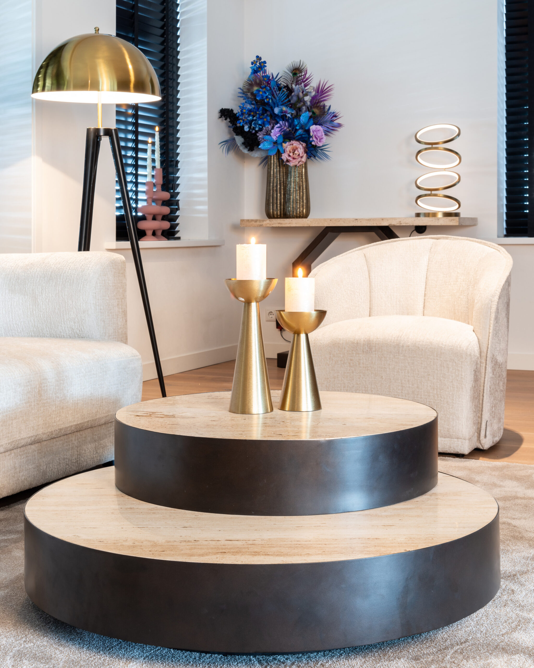Tafellamp Jaimin brushed gold - Afbeelding 7