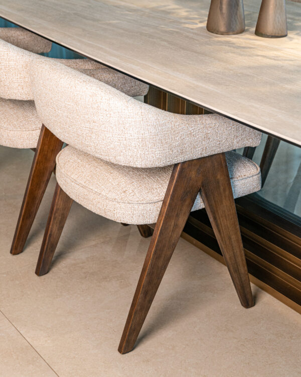 Eetkamerstoel Mori cream tweed fire retardant
